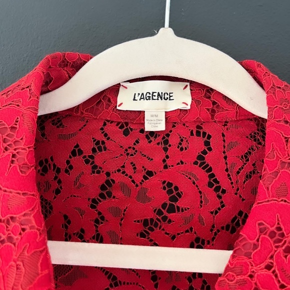 L’agance Red Lace Shirt (Jenica Blouse) - Picture 5 of 5